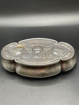 Antique Sterling Silver Trinket Box - Reynolds Angels, Birmingham 1903