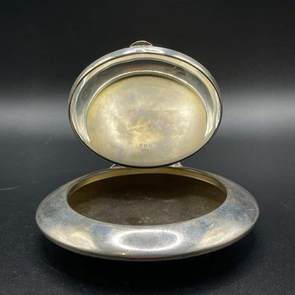 Antique Sterling Silver Compact with Mirror - Birmingham 1924, William Devenport