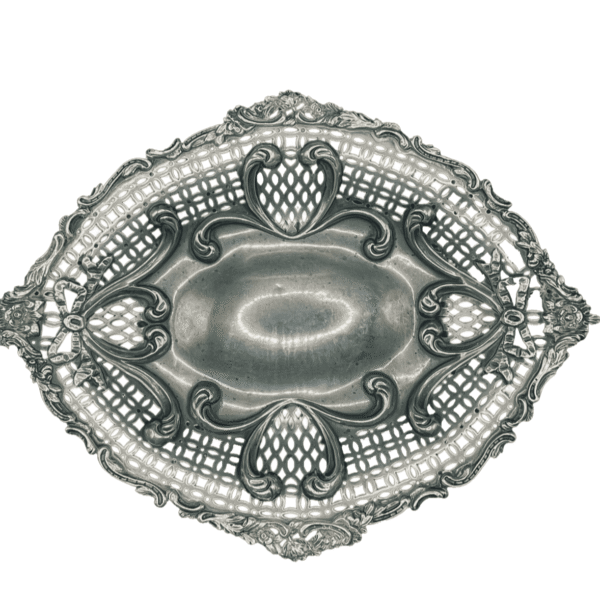 Antique Victorian Sterling Silver Pierced Bowl, William Comyns, London 1888