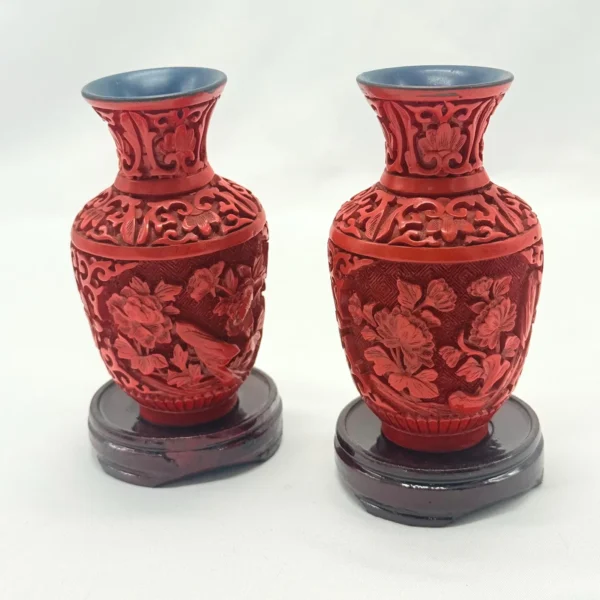 Chinese Cinnabar Lacquer Vases
