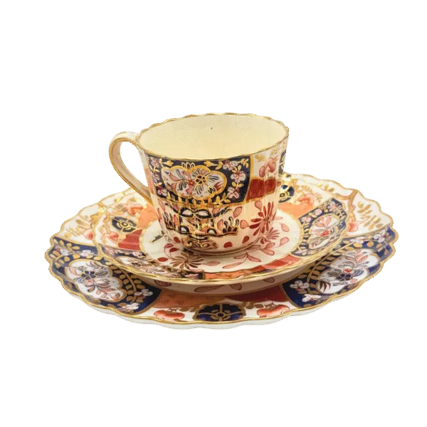 Antique Copeland Spode Imari Trio 2907 Pattern, Mismatched Designs, c.1878–83