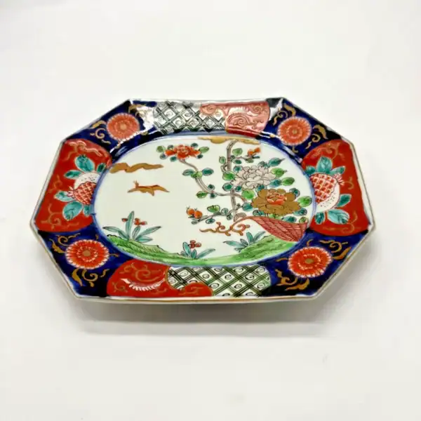 Antique Japanese Imari Octagonal Dish