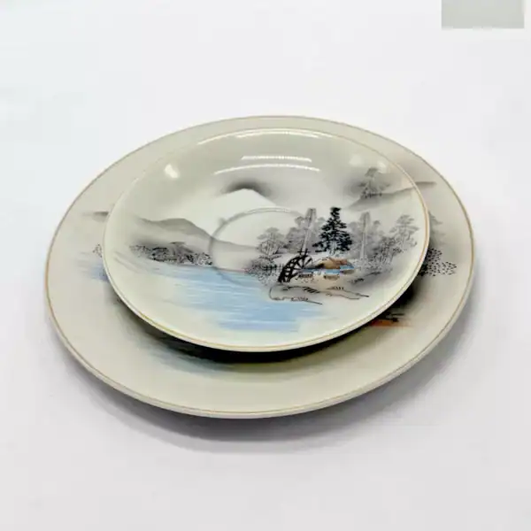 Vintage Japanese Kutani China Plate & Saucer