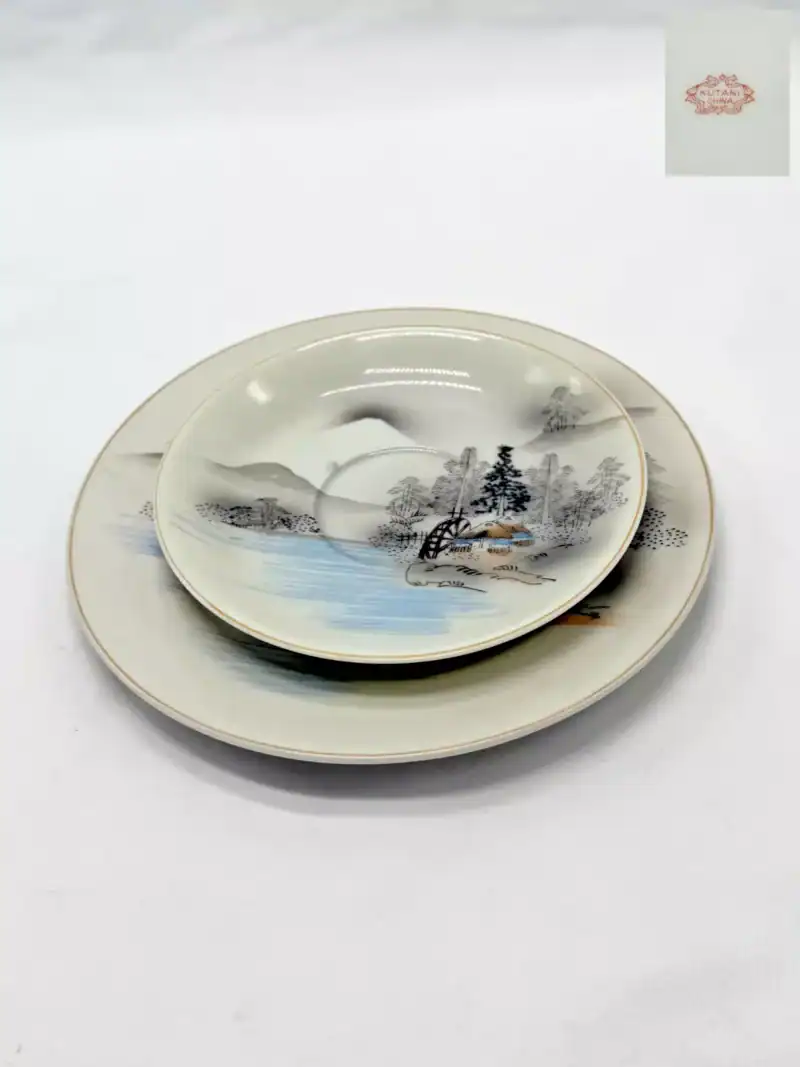 Vintage Japanese Kutani China Plate & Saucer